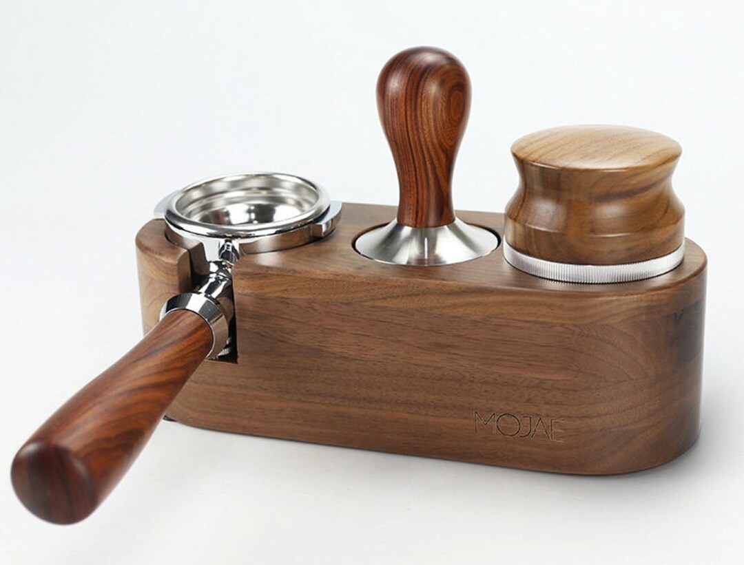 Coffee Tamper Holder Station Made of Walnut 51 53 58 Mm Etsy