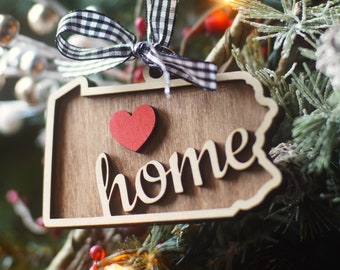 Pennsylvania State Christmas Ornament