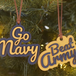Go Navy Beat Army Ornaments - Army Navy