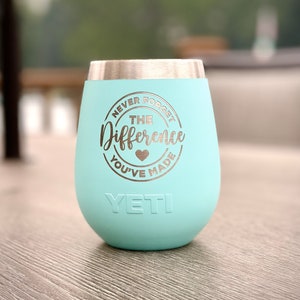 Custom Yeti Wine Tumbler - Yeti Retirement Gift - Yeti Teacher Gift - Personalized Yeti Tumbler - Custom Yeti - Laser Engraved Yeti Wine Cup