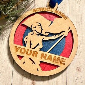 Personalized Color Guard Christmas Ornament