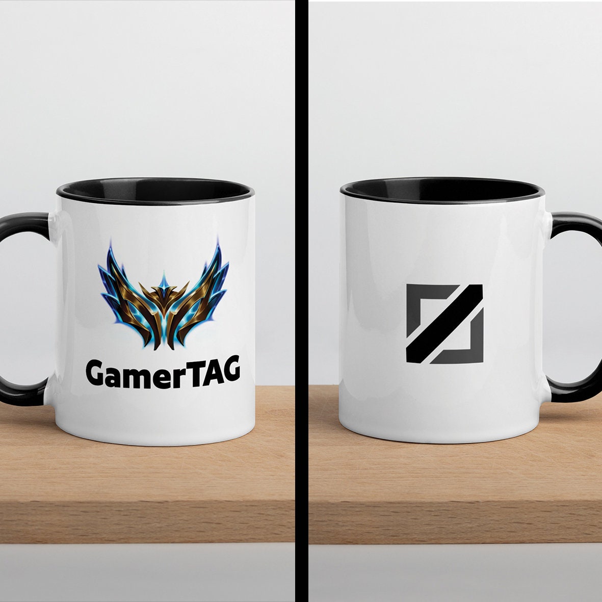 Mug Personnalisé League Of Legends | Lol Moba - Gamertag Challenger Sup/Mid Jungle Adc Top 5 Coloris