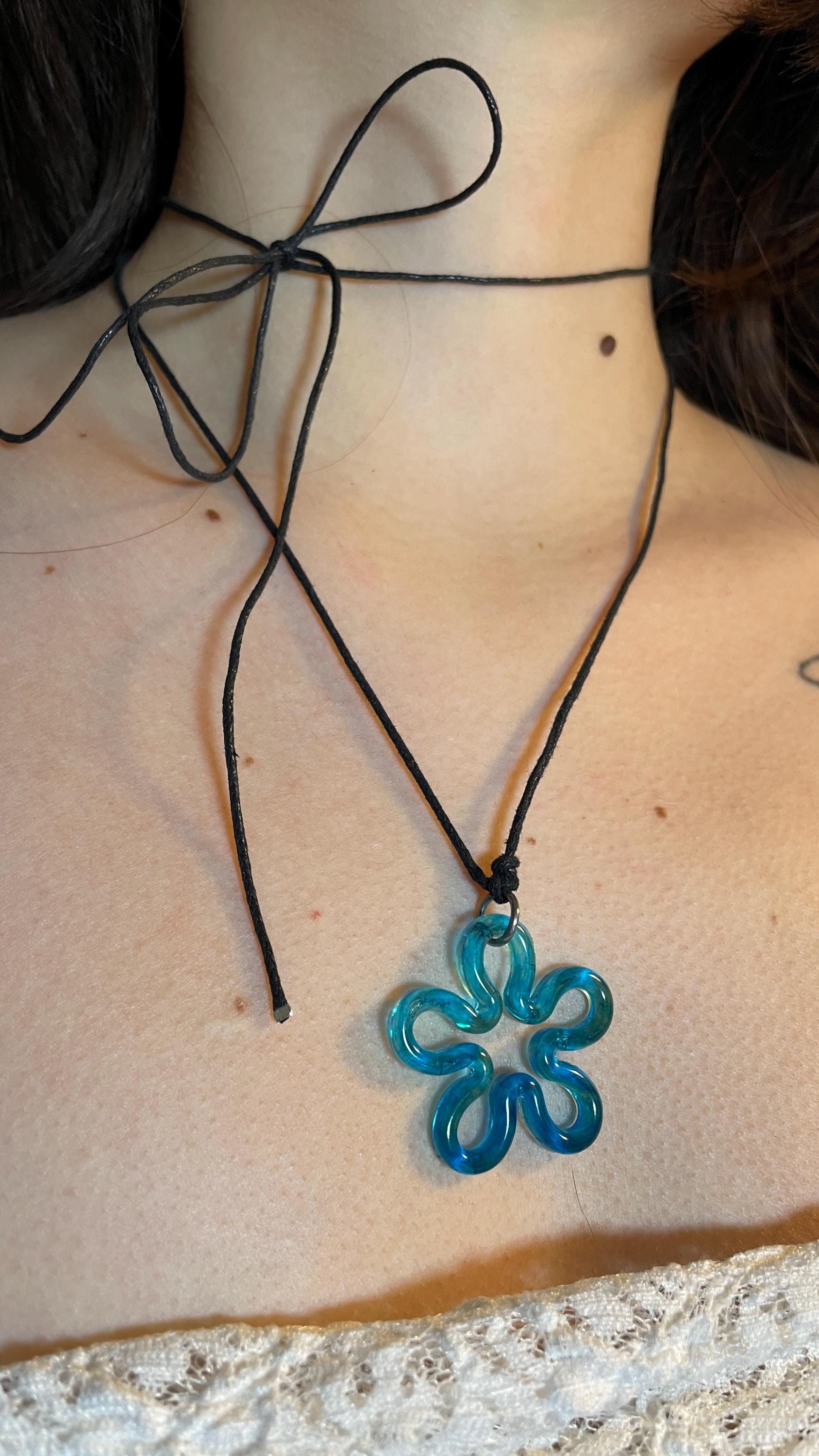 Collier Vintage Lallande Et Collin En Résine Et Cuivre Doré - Taille Ajustable, Occasion Très Bon état