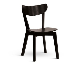 Dining Chair Beech Black 1 Pc