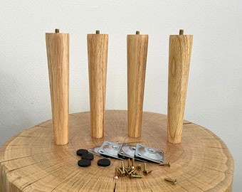 4pcs Mini Wooden Oak Legs Straight