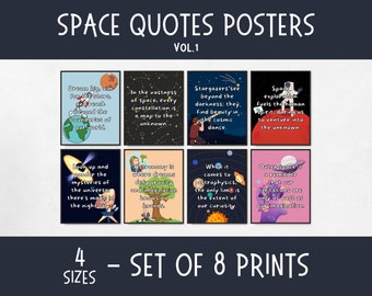 Quotes on Astrophysics for science classroom decor, outer space party decor, astronomy homeschool posters, physics teacher gift