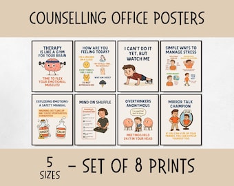 Kantoorinrichting schoolpsycholoog, grappig decor bewustzijn geestelijke gezondheid, cadeau schoolpsycholoog, prikbord schoolbegeleider