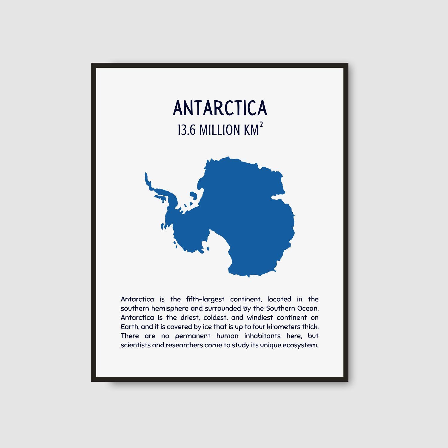 7 Continents Geography Classroom Posters & Flashcards, World Geography ...