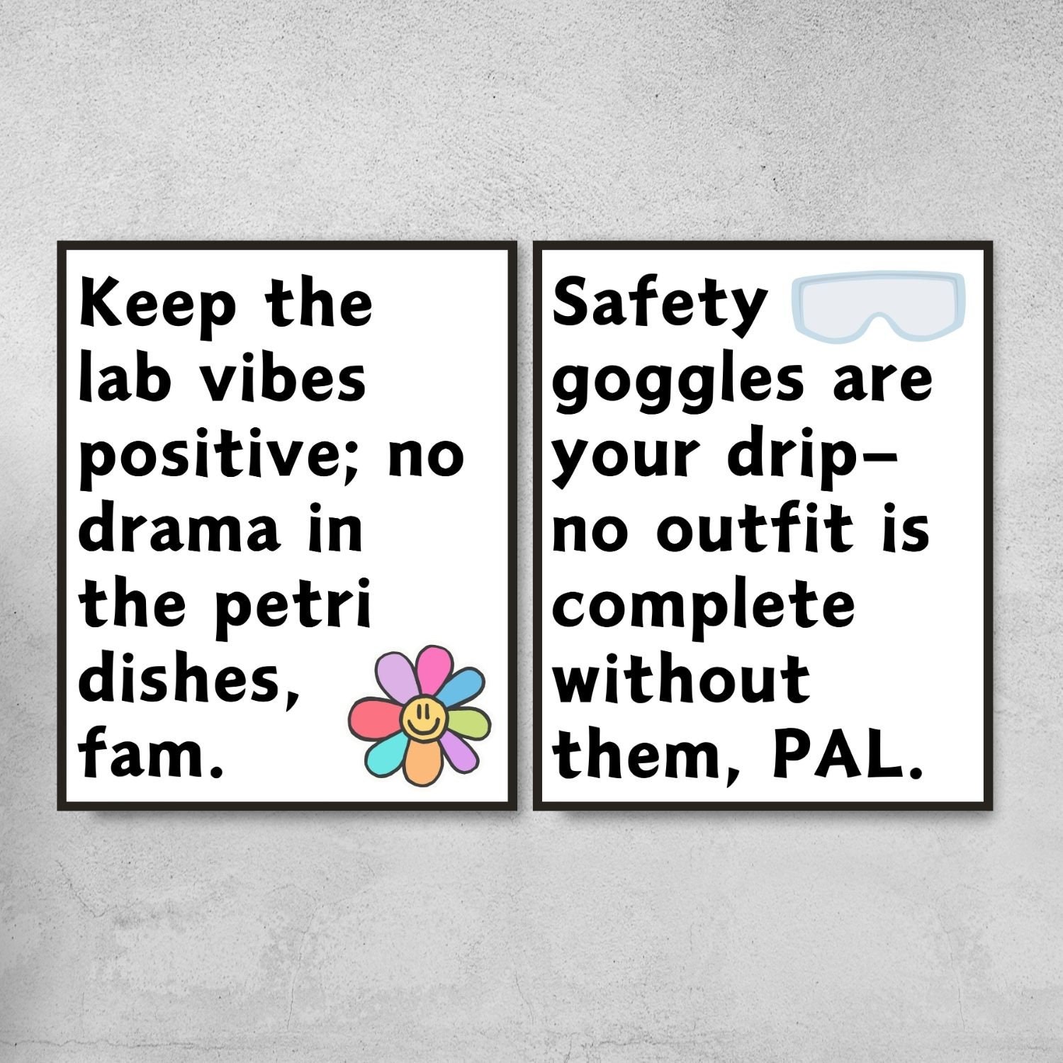 Funny Science Laboratory Rules Printable Posters, Science Classroom ...