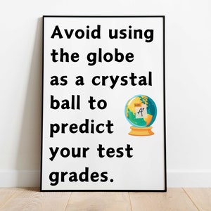 Funny classroom rule for geography classroom decor, earth science decorations, social studies wall art, geography teacher gifts