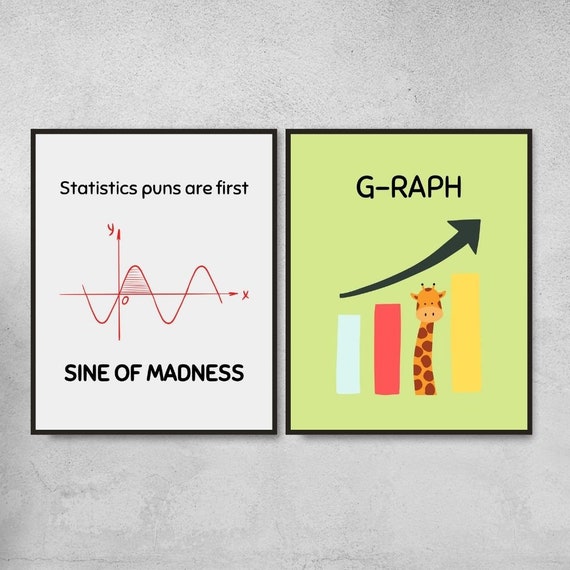 Set of 8 Funny Statistics Puns and Memes Posters Printable - Etsy Set of 8 Funny Statistics Puns and Memes Posters Printable - Etsy