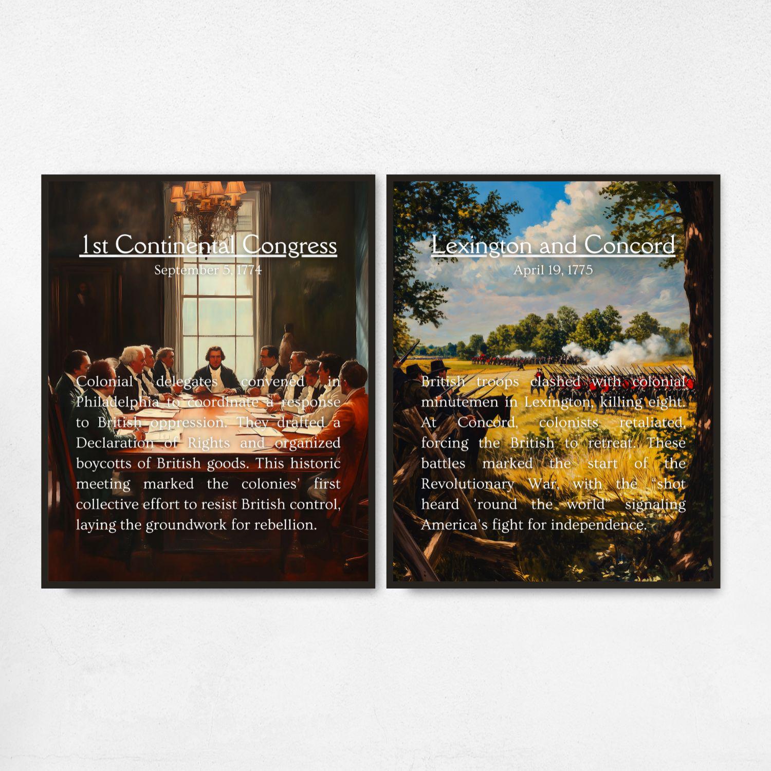 American Revolution Timeline Posters, History Classroom Posters ...