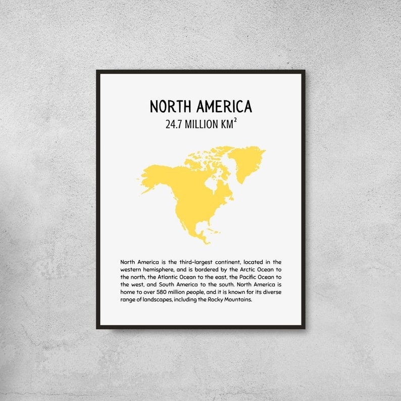 7 Continents Printable Posters for Geography Classroom Decor - Etsy
