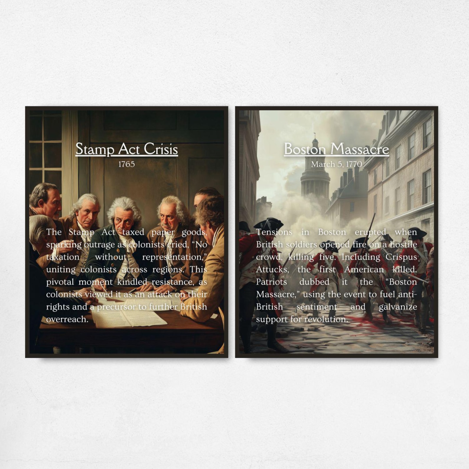 American Revolution Timeline Posters, History Classroom Posters ...