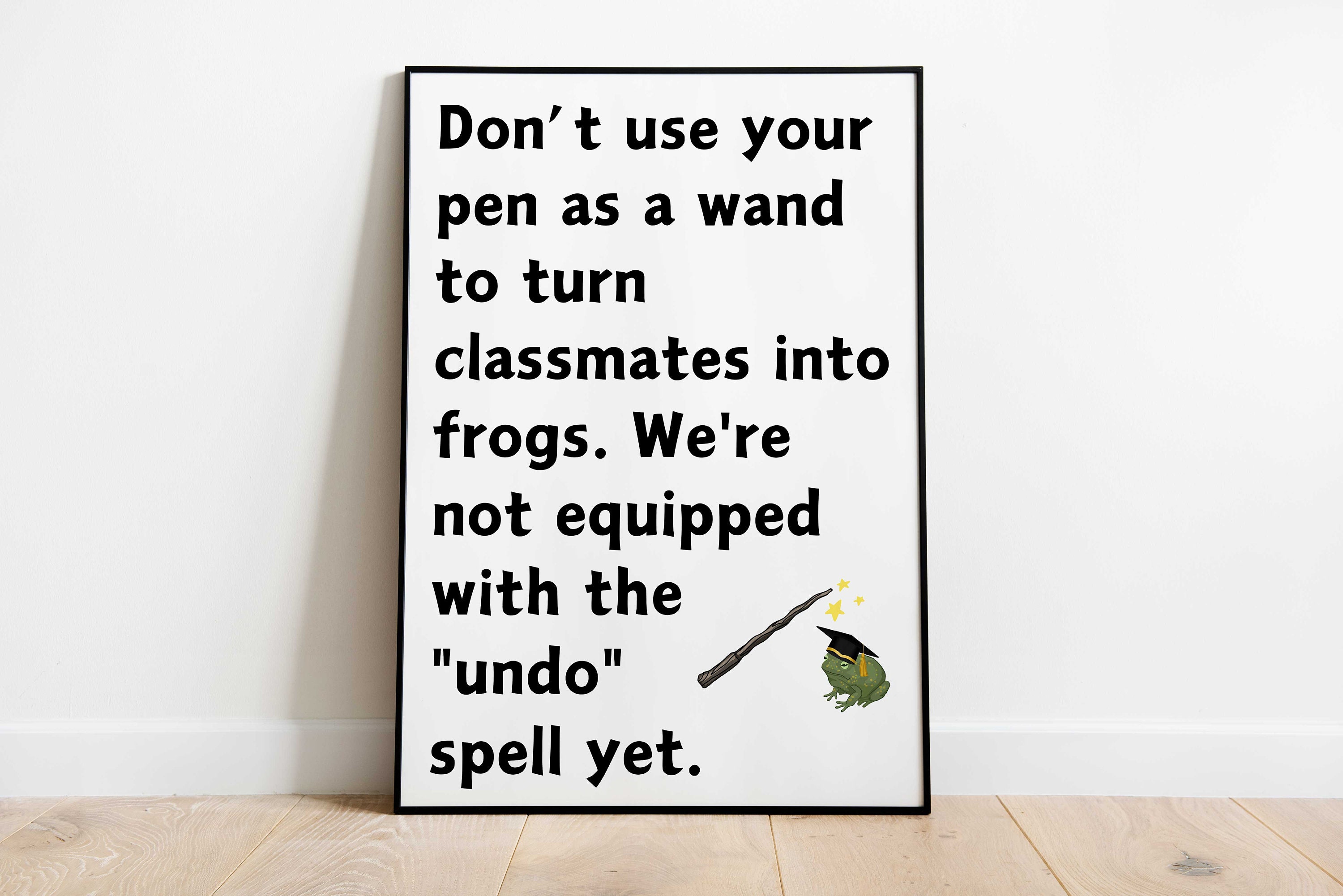 Classroom rules poster for English classroom decor, funny middle school literature poster, language arts decorations, english teachers gift