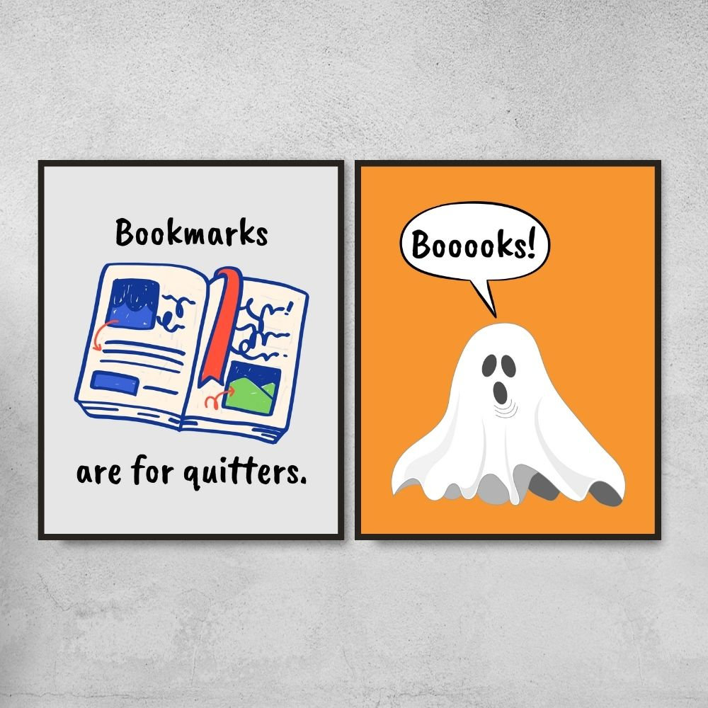 Set of 8 Funny Literary Arts Printable Posters Book Lover Etsy