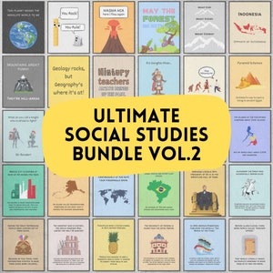 Bundle of History and Geography Classroom Posters, geography classroom display, world history classroom posters, social studies teacher gift