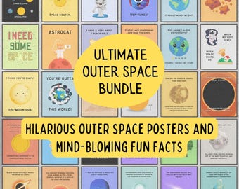 Ultimate bundle of astrophysics posters for classroom decor, physics classroom decorations, outer space party decor, science teacher gifts
