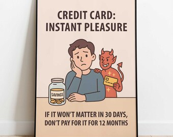 Financial Literacy poster, financial education classroom decor, money management for kids, high school classroom posters, funny teacher gift