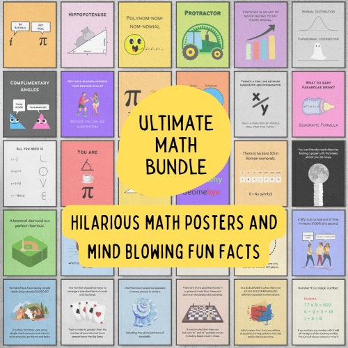 Ultimate Math Classroom Decor Bundle Funny and Educational - Etsy