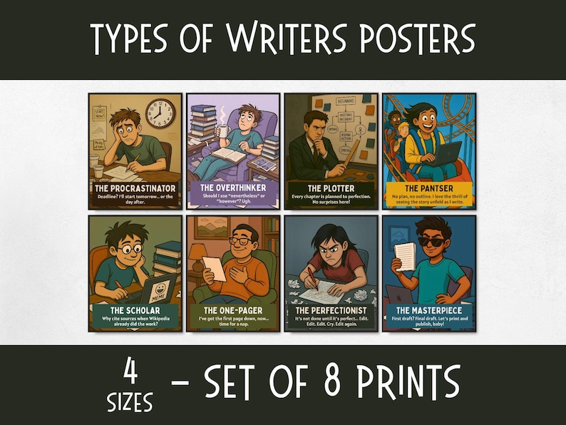 Types of Writers Posters, English Posters for Classroom, Grammar ...