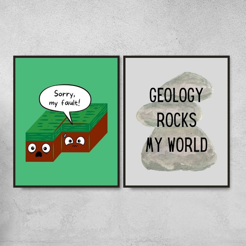 Funny Geology Classroom Posters & Flashcards, Homeschool Geology ...
