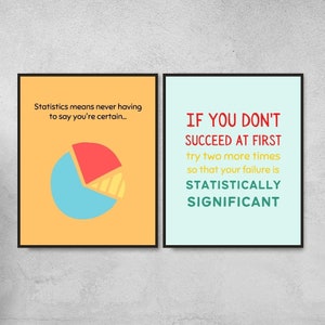 Funny Statistics Posters for Math Classroom Decor, Middle School & High ...