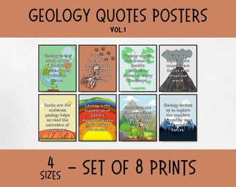 Geology Quotes Classroom Posters & Flashcards, Homeschool Geology Decorations, Geology Teacher Gifts, Geology Home Decor