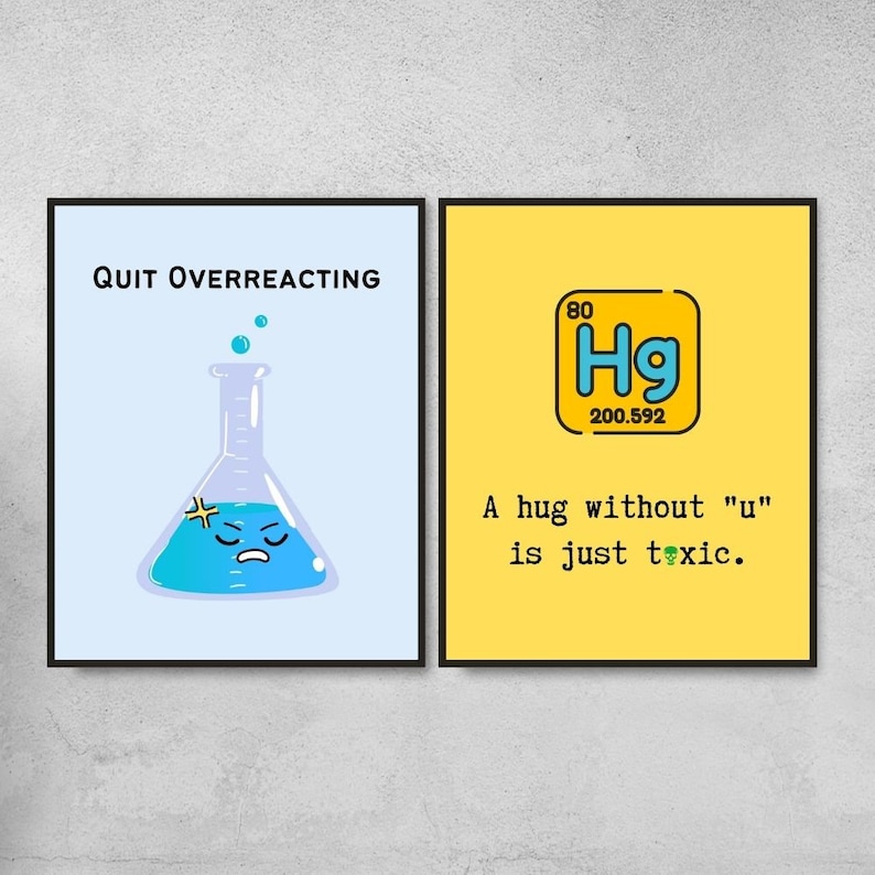Funny Chemistry Posters, Cool Science Posters for Kids, Chemistry Flash ...