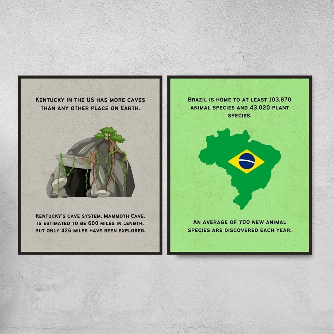 10 Geography Fun Facts Poster Printable Social Studies Etsy UK