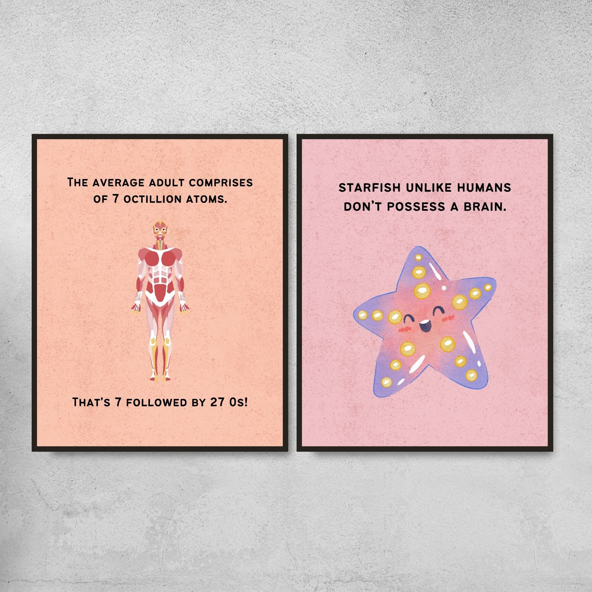 Set of 10 Biology Fun Facts Printable Posters Science - Etsy