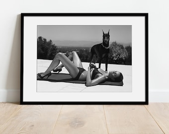 Fine Art photo of Helmut Newton Doberman - Doberman print - Helmut Newton - Famed & Mounted Prints