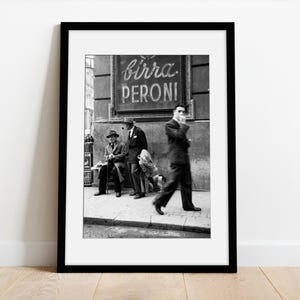 Vintage Fine Art Foto - Retro Stadt - Männer in einer Straße von Neapel - Italien Druck - Berühmt & montierte Drucke