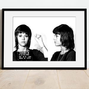 Mugshot of Jane Fonda | Mugshots | Celebrities Mugshot | Famed & Mounted Prints