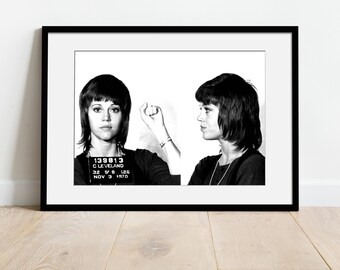 Mugshot of Jane Fonda | Mugshots | Celebrities Mugshot | Famed & Mounted Prints
