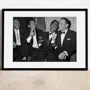 Fine Art photo of Frank Sinatra Dean Martin Sammy Davis | Rat Pack Las Vegas | Famed & Mounted Prints