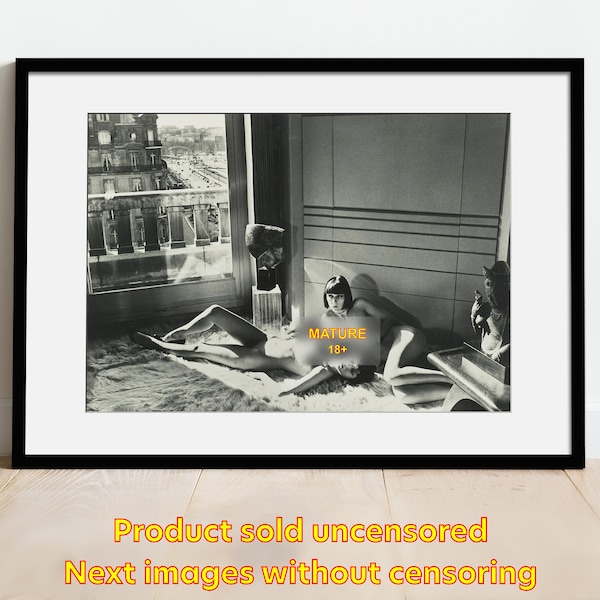 Mannequins reclining by Helmut Newton, Quai d'Orsay | Helmut Newton print | Famed & Mounted Prints