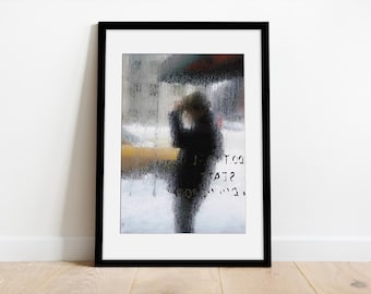 Zdjęcie artystyczne Soul Leiter, Snow, 1960 | Forever Saul Leiter | Rama drewniana z passepartout