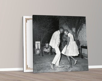 Canva of Malick Sidibé's iconic Nuit de Noël series - Happy Club canva - Framed or Rolled canva