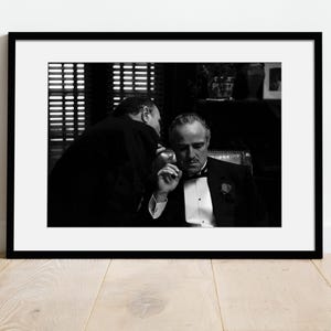 Fine Art photo from The Godfather - Marlon Brando Don Vito Corleone - Al Pacino Michael Corleone - Fine Art Gallery Frame