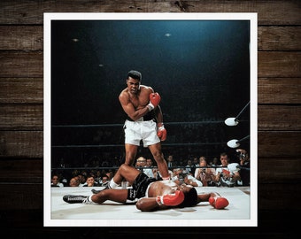 MUHAMMAD ALI V SONNY LISTON POSTER PRINT A4 BUY 2 GET ANY 2 FREE A3 SIZE
