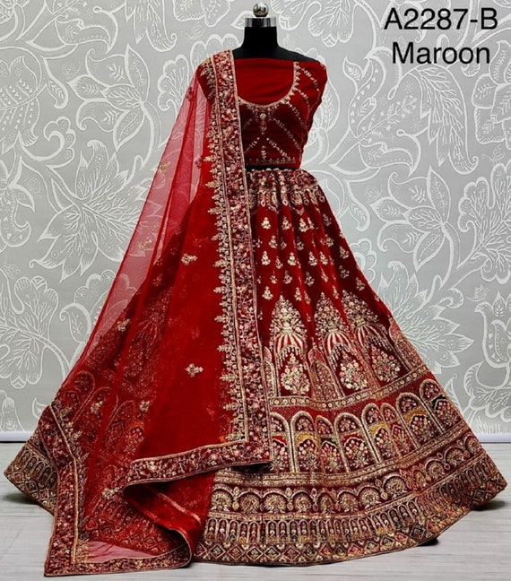 Ghagra choli velvet outlet