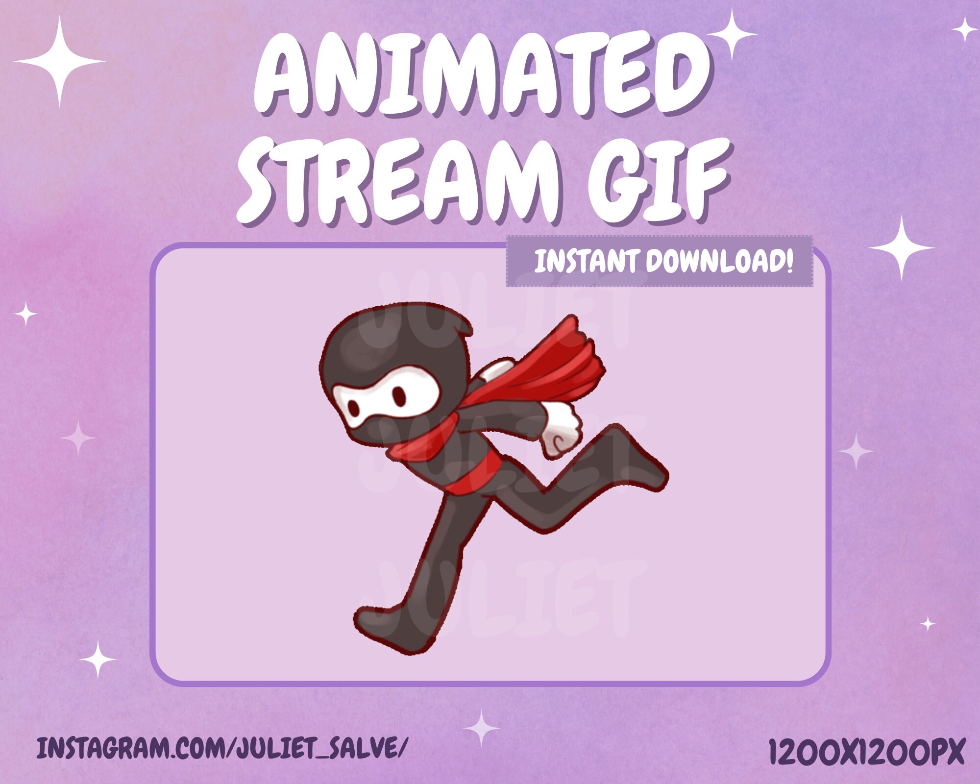 Ninja Running Gif/emote animated Etsy