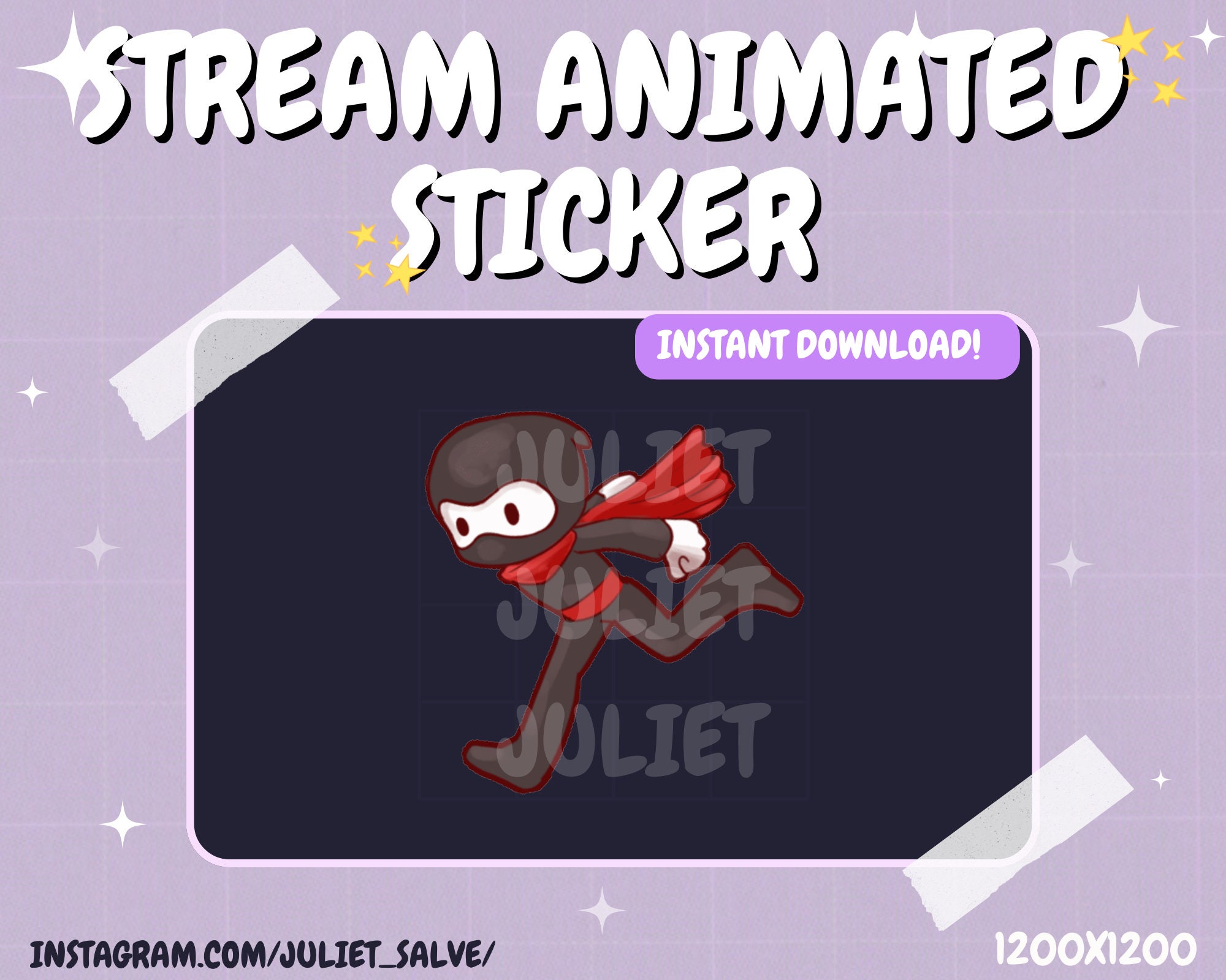 Ninja Running Gif/emote animated Etsy