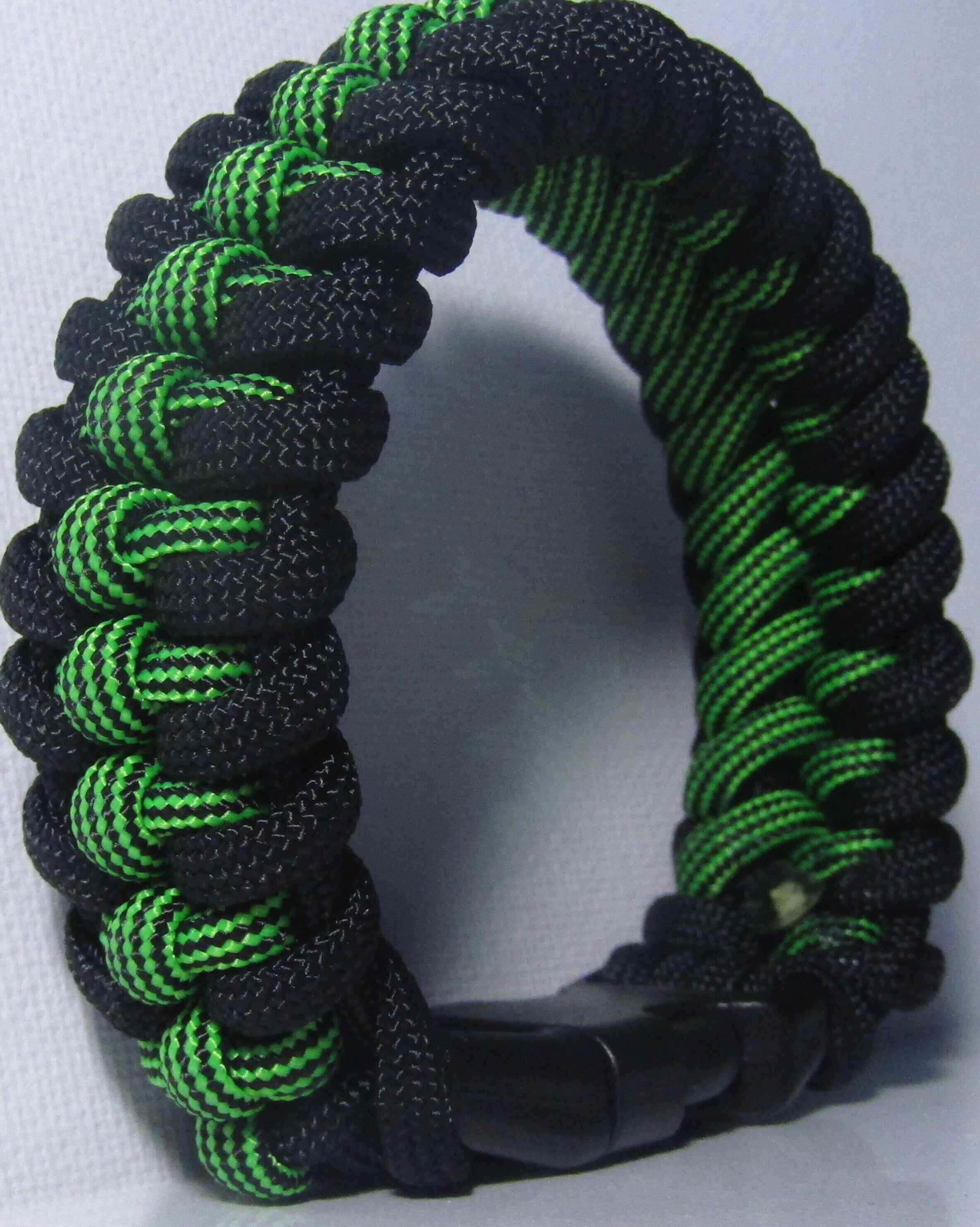 4 Tool Survival Paracord Bracelet, Knife, Flint, Whistle, & Rope