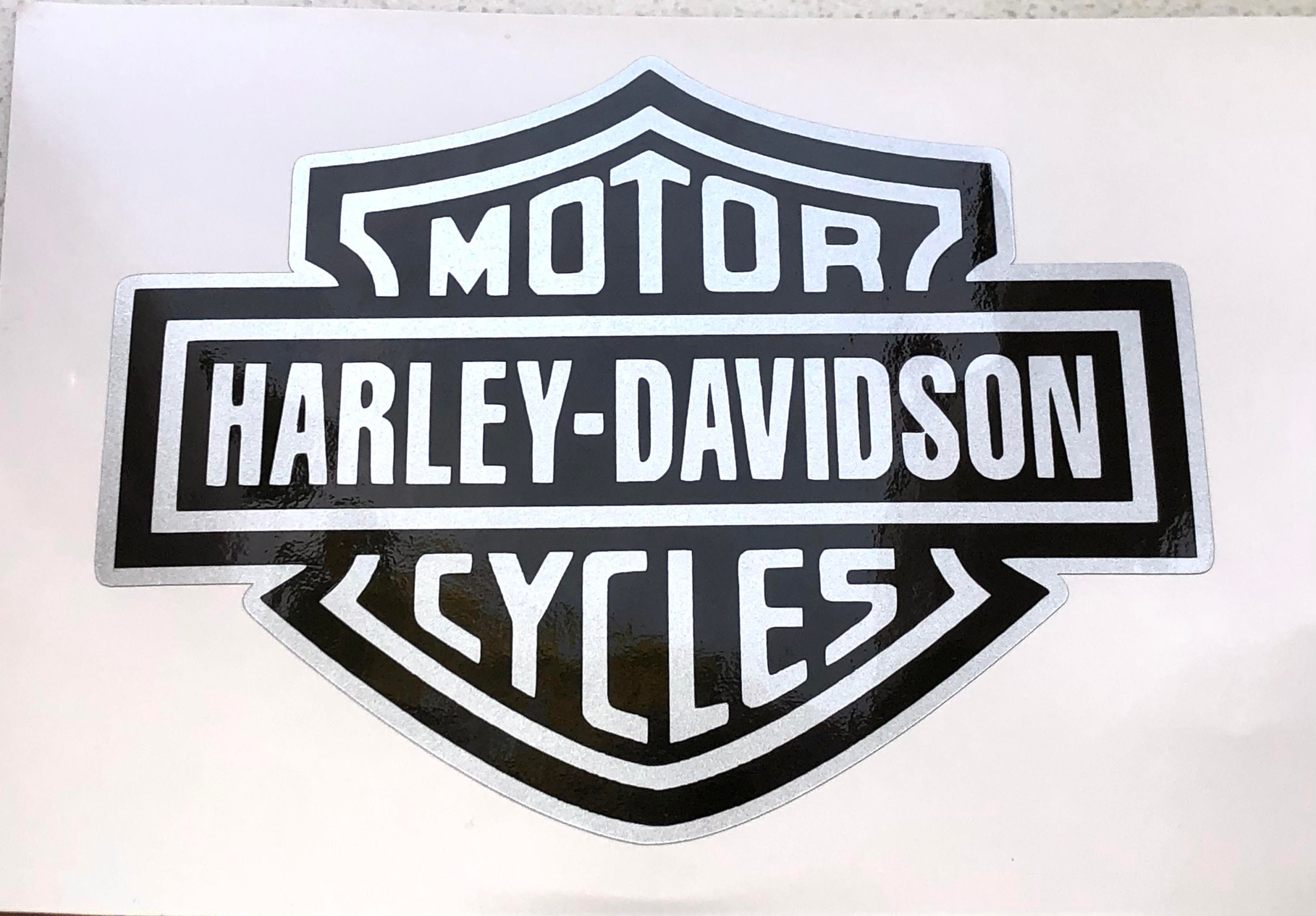 Harley Davidson Motor Company Aufkleber Bike Tuning Sticker 2 Stück  Motorrad Emblem Logo Chopper - Bremssattel-Aufkleber