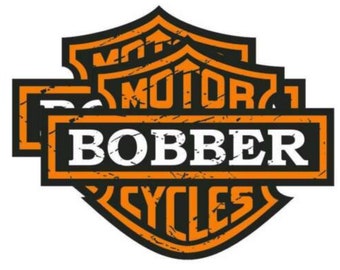 2x Motor Bobber Sticker Cult Sticker Moto Cafe Racer Oldschool Oldtimer V2 Custom Classic Conversion Vintage Biker