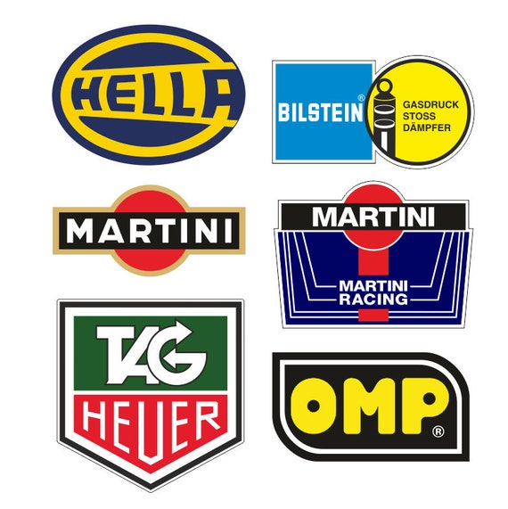 Sticker Autocollant OMP rallye tuning deco voiture decal sponsor