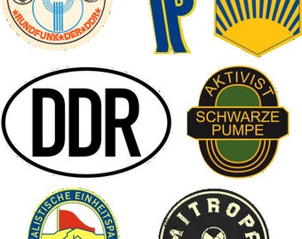 7x GDR sticker cult sticker set Mitropa FDJ JP oldtimer cultural asset car vintage east Ostalgie Minol for Trabant Simson tractor Zt etc. #692