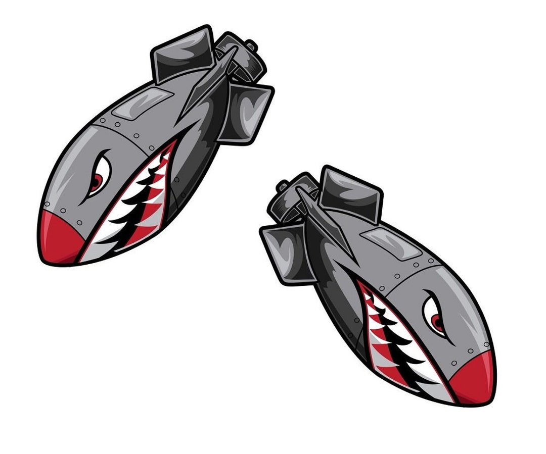 Sticker Bomb Shark 2x Shark Bomb Sticker 13 X 5.5 Cm Cult Sticker Car Motorcycle Racing ...